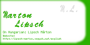 marton lipsch business card